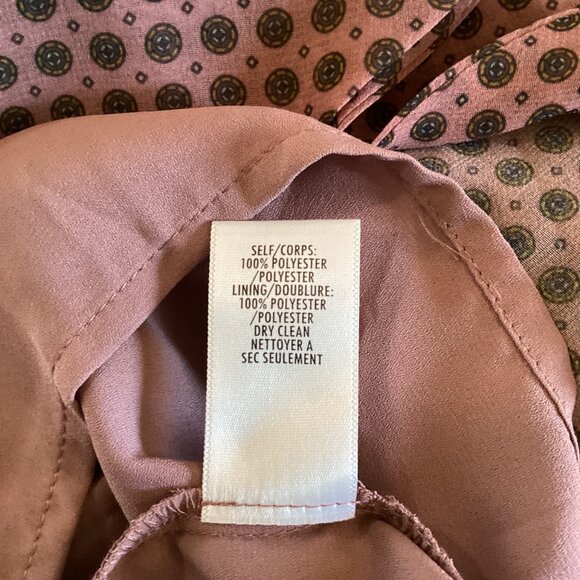 Bailey 44 Dress Size 10 NWT Medallion Print Ruffle Sheer Long Bishop Sleeve Line - Picture 4 of 8